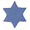 Mylar Confetti Shapes Star Of David (5")